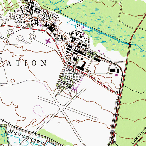 Topographic Map of Hanger Number 1, NJ