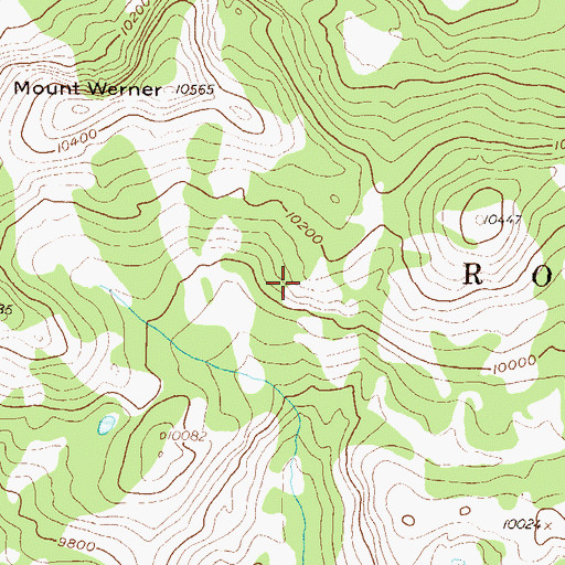 Topographic Map of Mount Werner Heliport, CO