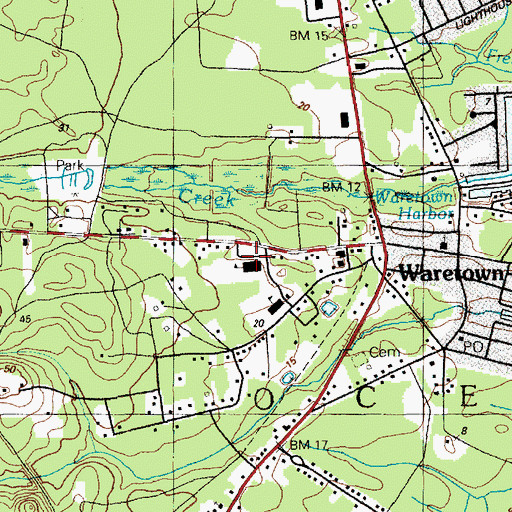 Topographic Map of Frederic A Priff Elementary School, NJ