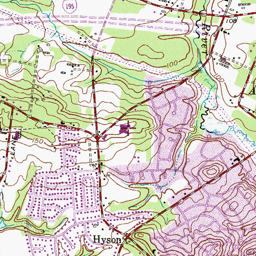 Topographic Map of Howard C Johnson Elementary School, NJ