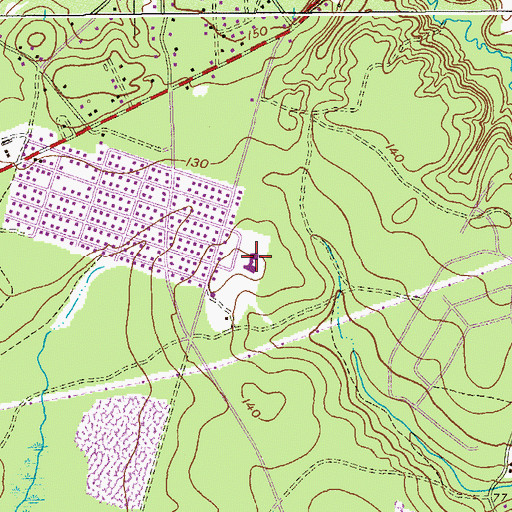 Topographic Map of Lucy N Holman Elementary School, NJ