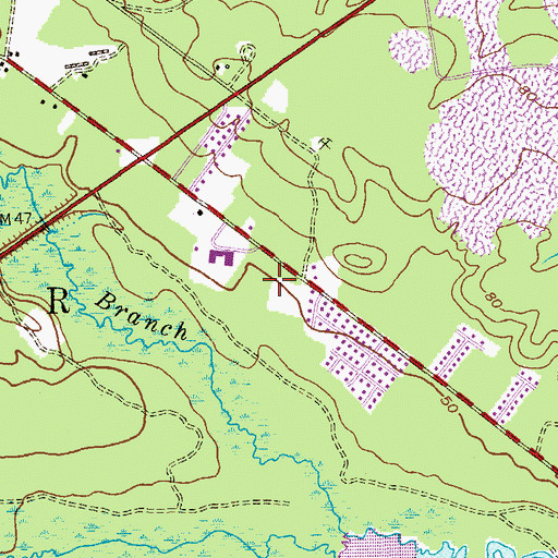 Topographic Map of Manchester Township Middle School, NJ