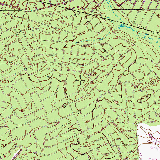 Topographic Map of Ocean Acres Elementary School, NJ