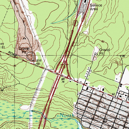 Topographic Map of Interchange 74, NJ