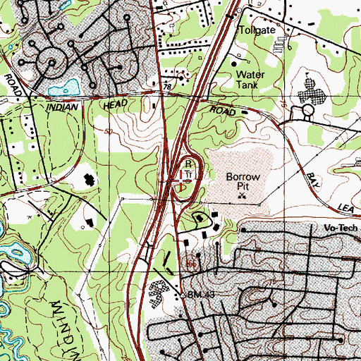 Topographic Map of Interchange 83, NJ