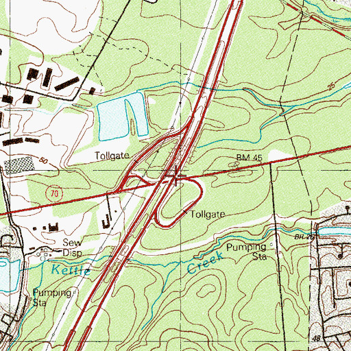 Topographic Map of Interchange 88, NJ