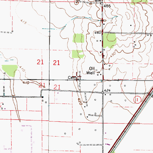 Topographic Map of Stillwell Family Cemetery, IL