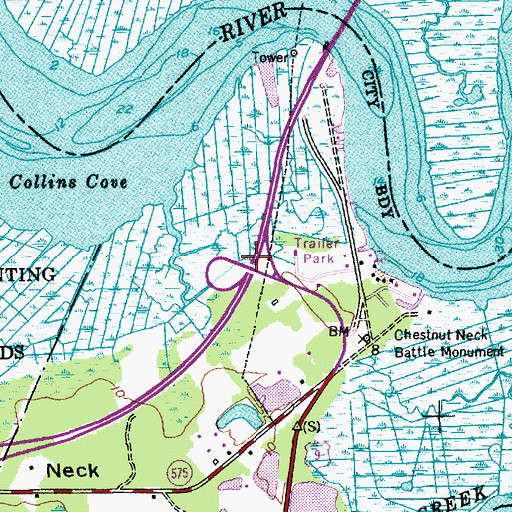 Topographic Map of Interchange 48, NJ