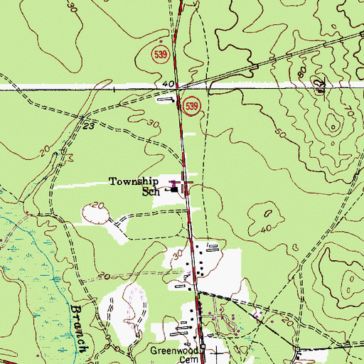 Topographic Map of George J Mitchell Elementary School, NJ