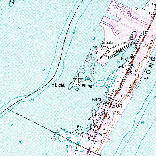 Topographic Map of Woods Island, NJ
