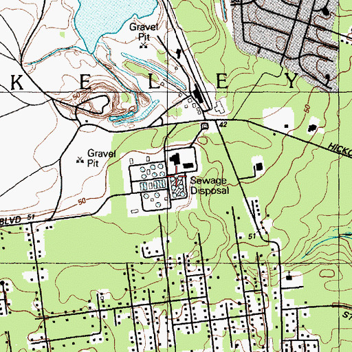Topographic Map of Central Water Pollution Control Facility, NJ