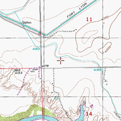 Topographic Map of Cottonwood Field, CO