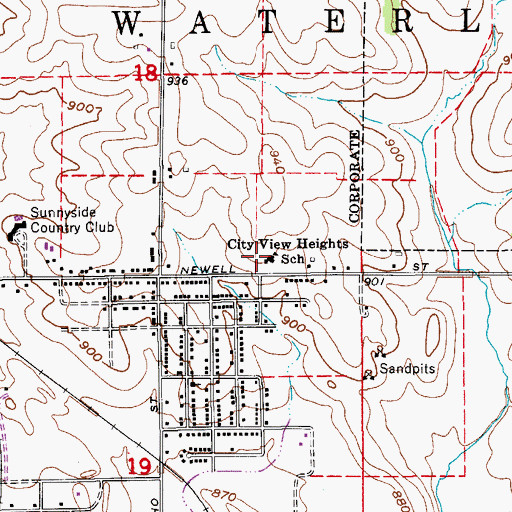 Topographic Map of City View Heights Park, IA