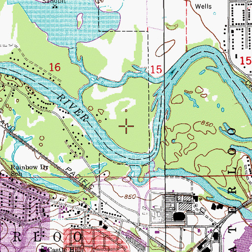 Topographic Map of Blackwood Island, IA