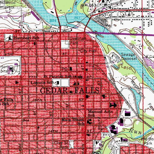 Topographic Map of First Christian Science Church, IA
