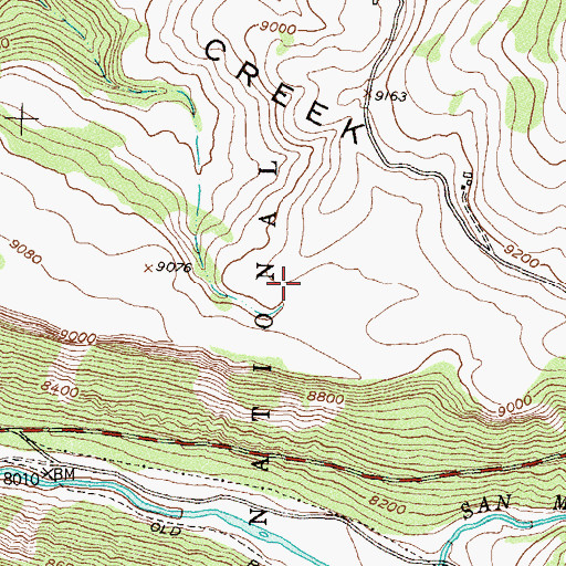 Topographic Map of Telluride Regional Airport, CO