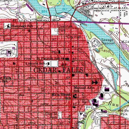 Topographic Map of Saint Patrick Church, IA