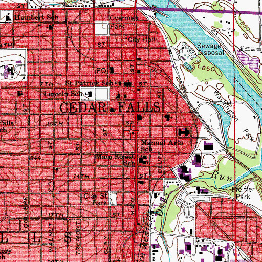 Topographic Map of First Evangelical Free Church, IA
