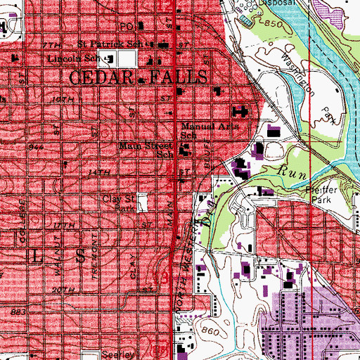 Topographic Map of Prairie Springs Church, IA
