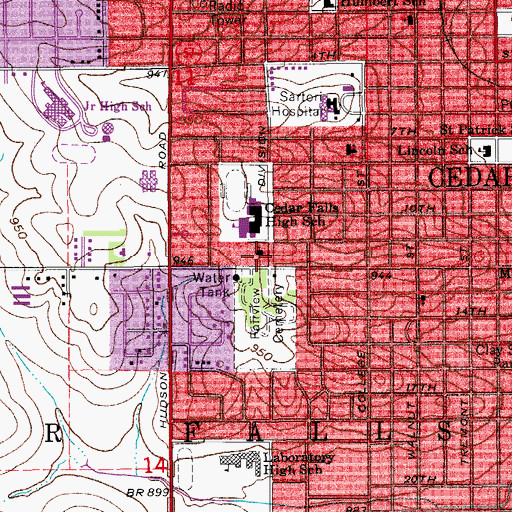 Topographic Map of First Christian Church, IA