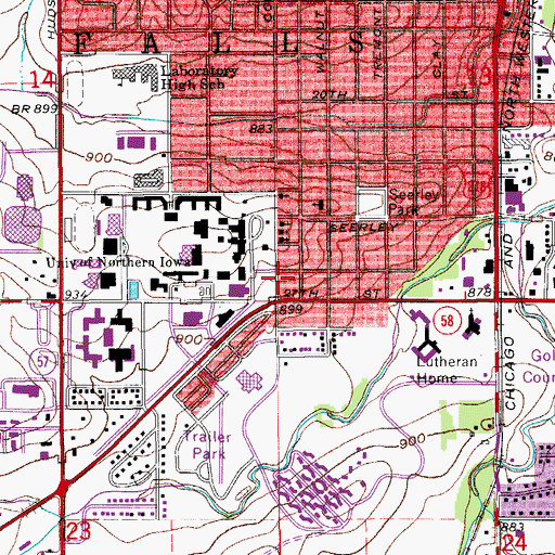 Topographic Map of Ethiopian Evangelical Christian Church, IA