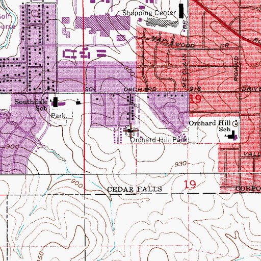Topographic Map of Orchard Hill Reformed Church, IA