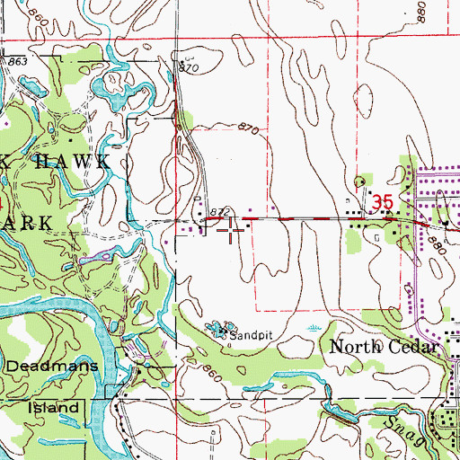 Topographic Map of First Church of the Nazarene, IA