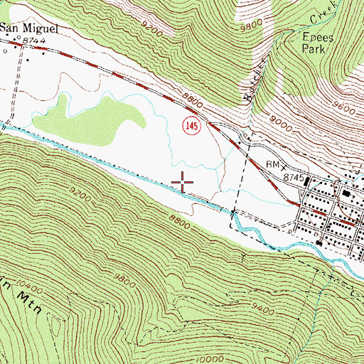 Topographic Map of Telluride Heliport, CO
