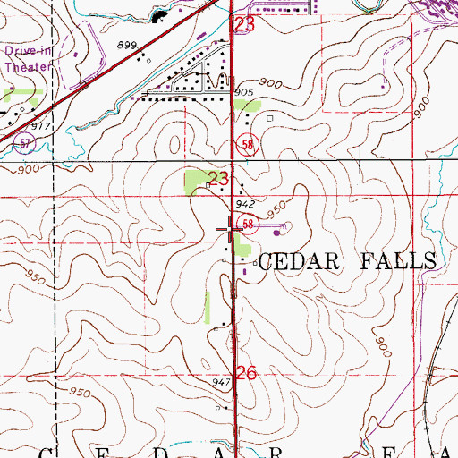 Topographic Map of Glad Tidings Assembly of God Church, IA