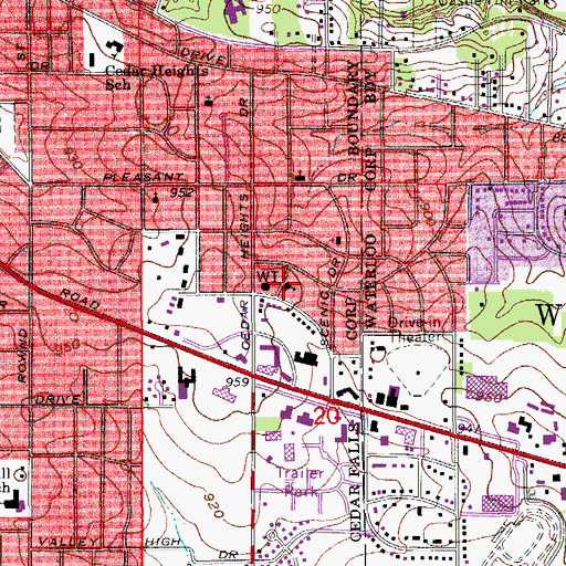 Topographic Map of Saint Timothys United Methodist Church, IA