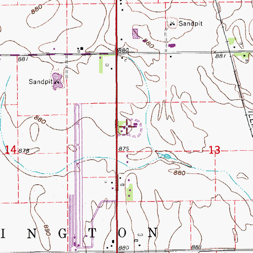 Topographic Map of Antique Acres Show Grounds, IA