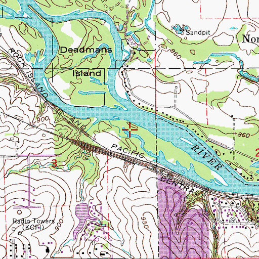 Topographic Map of Ulrich Park, IA