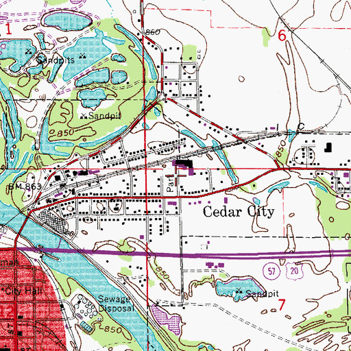 Topographic Map of Haven Park, IA