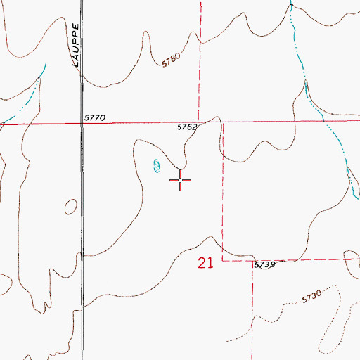Topographic Map of Foxx Valley Airport, CO