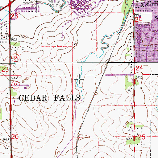 Topographic Map of Eldorado Heights Park, IA