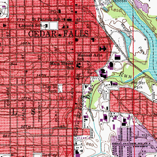 Topographic Map of Christian Heritage School, IA