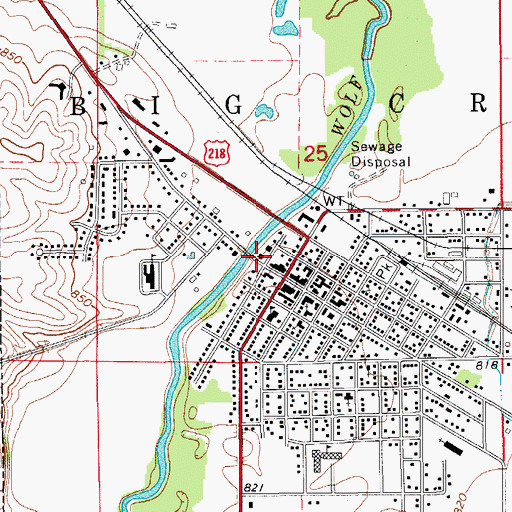 Topographic Map of La Porte City Fire Department, IA