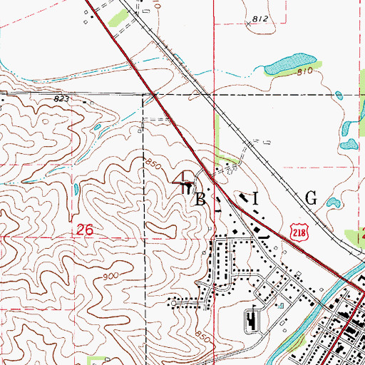 Topographic Map of La Porte City Nursing and Rehabilitation Center, IA