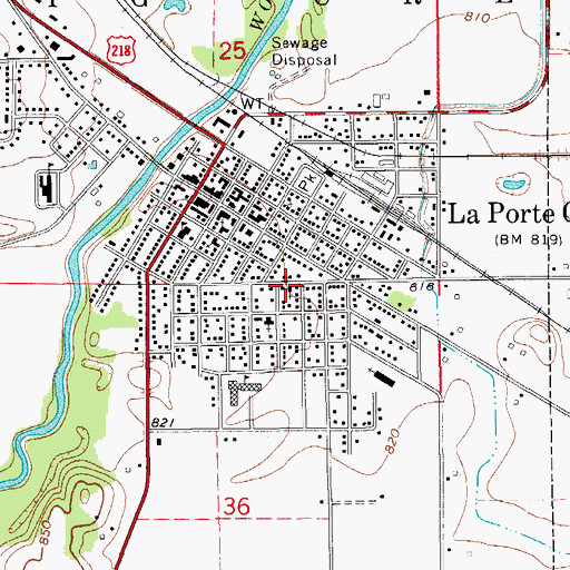 Topographic Map of Trinity Wesleyan Church, IA