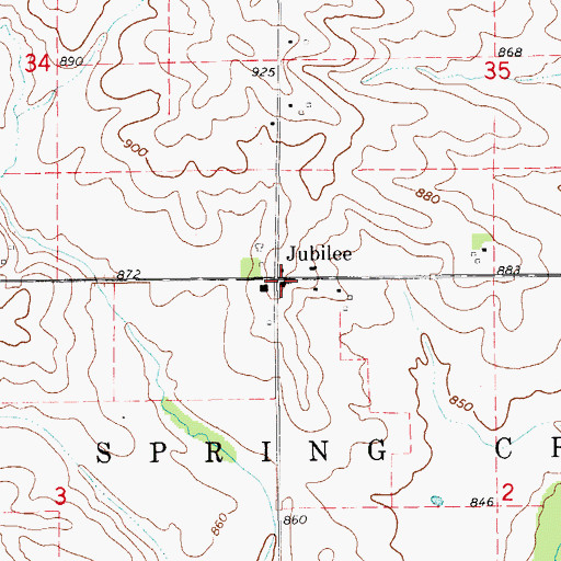 Topographic Map of Zion Lutheran Church, IA