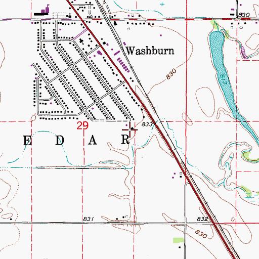 Topographic Map of Saint Pauls United Presbyterian Church, IA