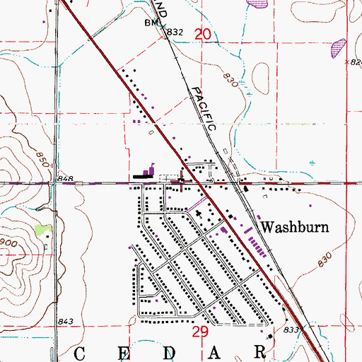 Topographic Map of Calvary Bible Church, IA