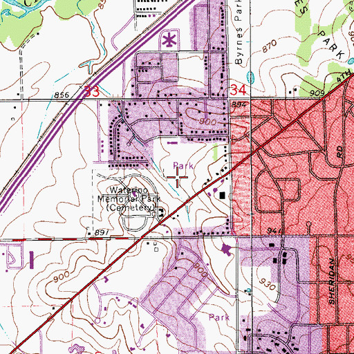 Topographic Map of Devonshire Park, IA