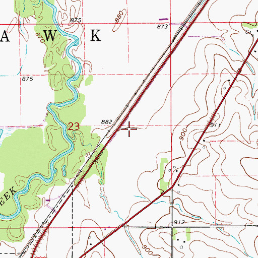 Topographic Map of Byron Sergeant Memorial Park, IA