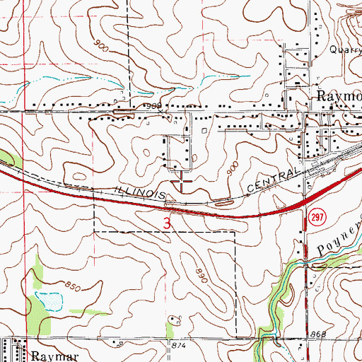 Topographic Map of Raymond Park, IA