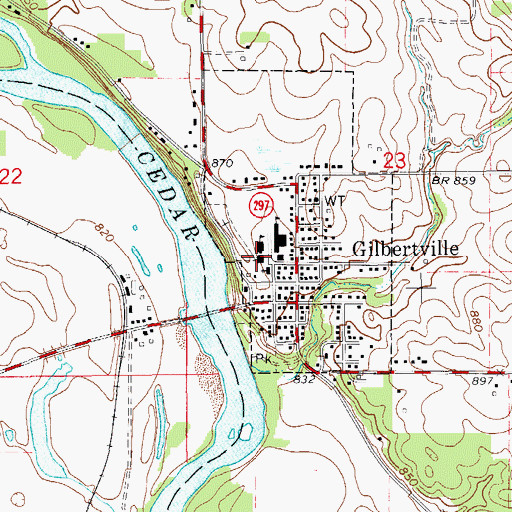 Topographic Map of Immaculate Conception - Saint Joseph School, IA