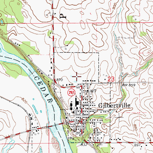 Topographic Map of Schmidt Park, IA