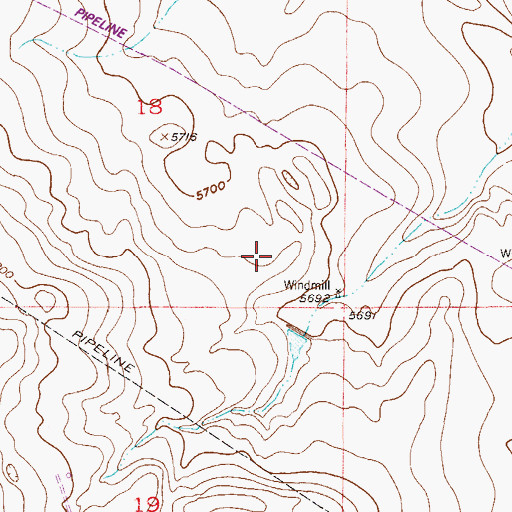 Topographic Map of Van Slyke Field, CO