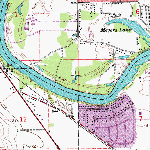 Topographic Map of Hanson Lake, IA