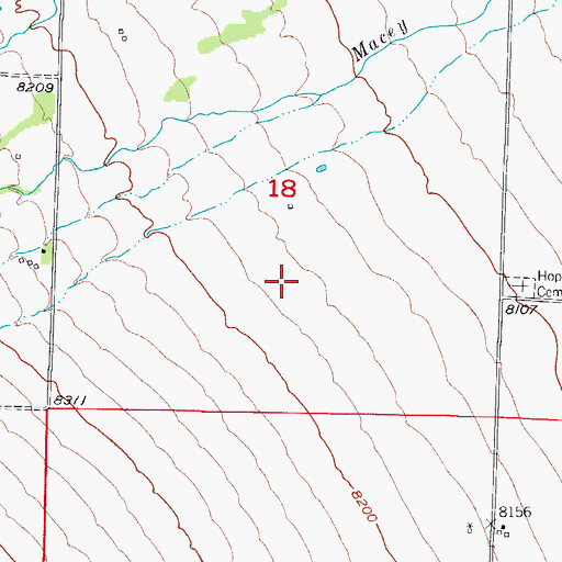 Topographic Map of Geary Ranch Airport, CO